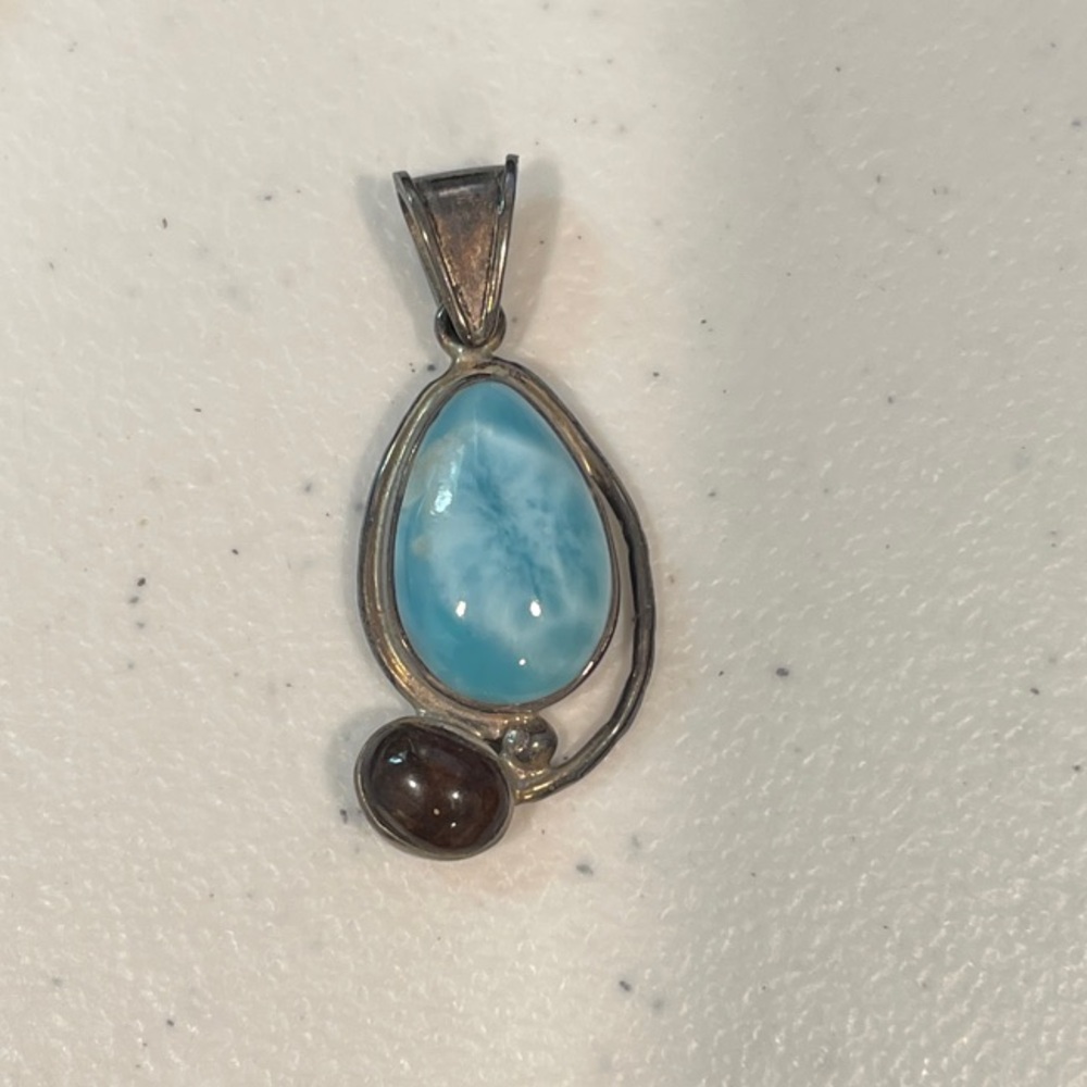 LARIMAR semi-previous stone pendant